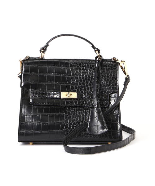 N.(N. Natural Beauty Basic)(エヌエヌナチュラルビューティーベーシック)の「◆ベルトデザイン型押しショルダーバッグ(ショルダーバッグ・レディース・ブラック/ブラウン・フリ-)」の17枚目の写真