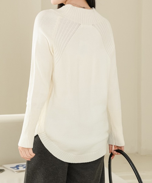 Lace Ladies(レースレディース)の「ラウンドカット ハイネック リブ ニット プルオーバー(ニット/セーター・レディース・ブラウン/ブラック/アイボリー・FREE)」の15枚目の写真