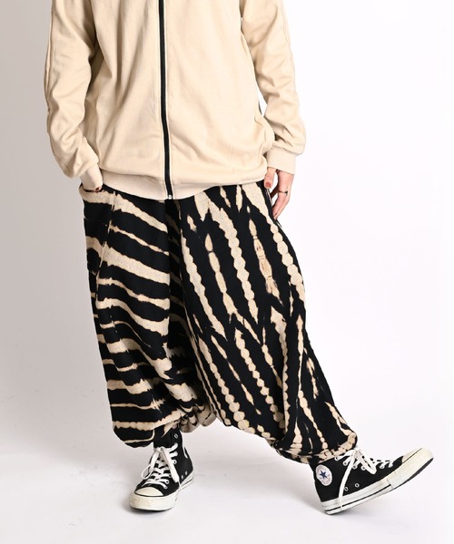 エスニックサルエルパンツ 裏起毛スウェット（スウェットパンツ）｜ABBEY MARKET（アビーマーケット）