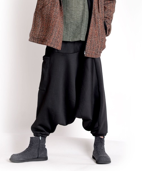 エスニックサルエルパンツ 裏起毛スウェット（スウェットパンツ