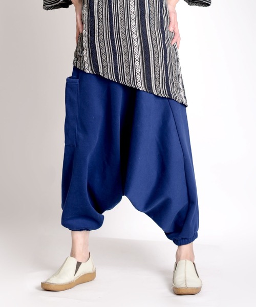 エスニックサルエルパンツ 裏起毛スウェット（スウェットパンツ