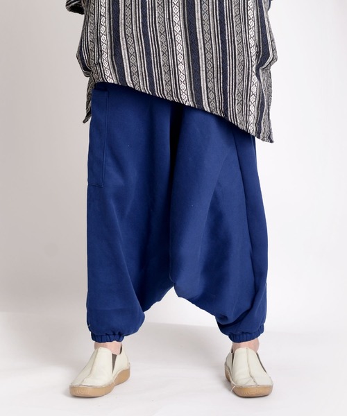 エスニックサルエルパンツ 裏起毛スウェット（スウェットパンツ