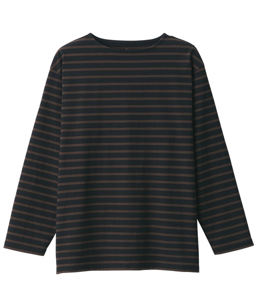 無印良品(ムジルシリョウヒン)の「紳士 洗いざらし太番手ボートネック九分袖Tシャツ(Tシャツ/カットソー・メンズ・ネイビー系/ホワイト系/ダークブラウン系/ブラック系・S/M/L/XL)」の17枚目の写真