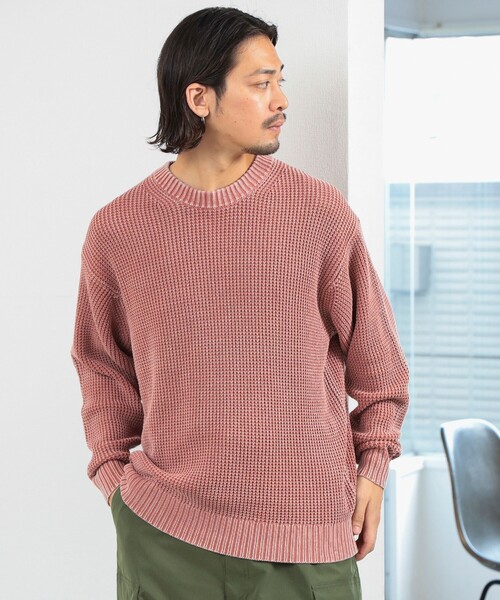 B:MING by BEAMS（ビーミングバイビームス）の「5ゲージ オーバーダイ クルーネック ニット（ニット/セーター・メンズ・ライトブルー/ピンク・X-LARGE/SMALL/LARGE/MEDIUM）」の10枚目の写真