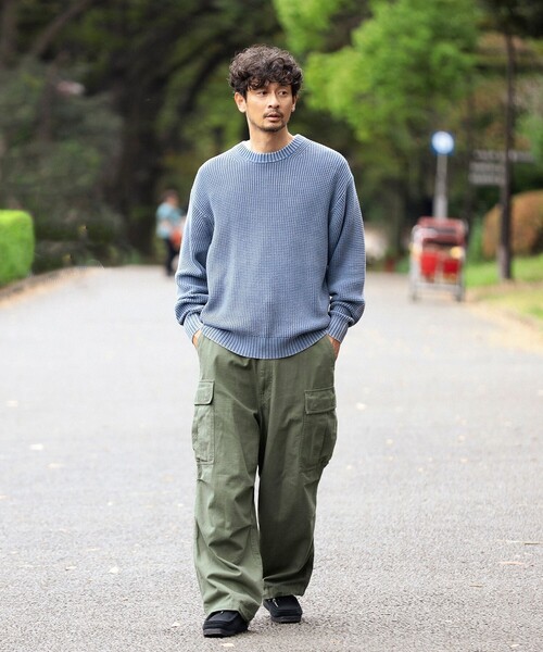 B:MING by BEAMS（ビーミングバイビームス）の「5ゲージ オーバーダイ クルーネック ニット（ニット/セーター・メンズ・ライトブルー/ピンク・X-LARGE/SMALL/LARGE/MEDIUM）」の13枚目の写真