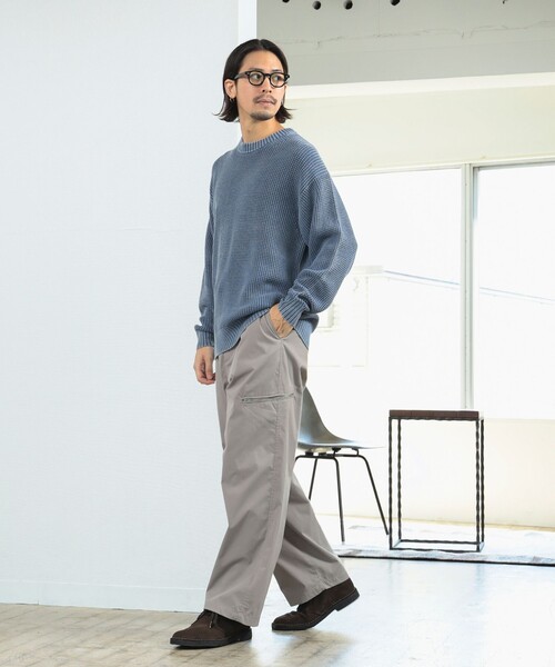 B:MING by BEAMS（ビーミングバイビームス）の「5ゲージ オーバーダイ クルーネック ニット（ニット/セーター・メンズ・ライトブルー/ピンク・X-LARGE/SMALL/LARGE/MEDIUM）」の15枚目の写真