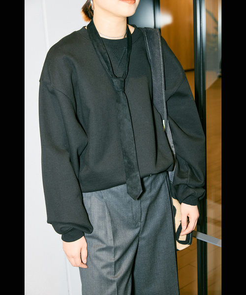 CITYSHOP（シティーショップ）の「[THE MOOD]NECKTIE：ネクタイ（ネクタイ・レディース・ブラック・FREE）」の9枚目の写真