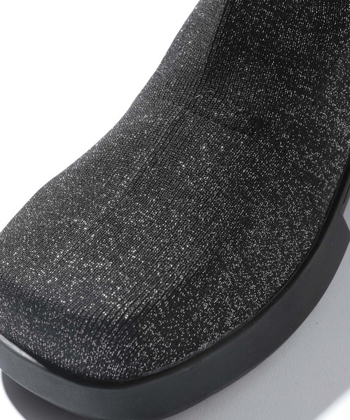 JEANASIS（ジーナシス）の「スクエアストレッチヒールブーツ/148925（ブーツ・レディース・ブラック系その他/ブラック/ホワイト系その他/ブラウン・MEDIUM/LARGE）」の14枚目の写真