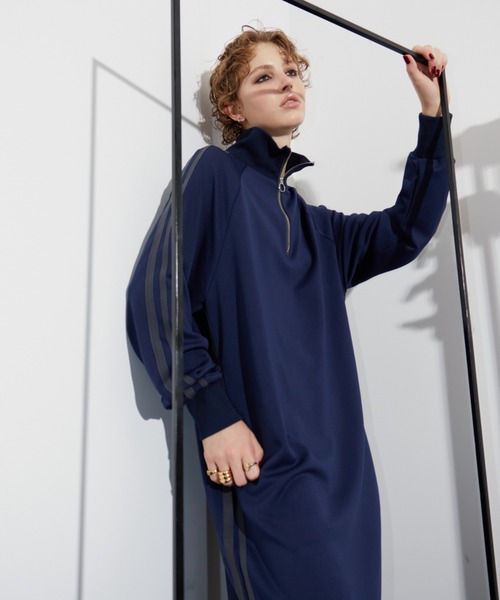 WONEM（ウォンエム）の「ハイネックトラックラインワンピース（ワンピース・レディース・ホワイト/ネイビー/ブラック・FREE）」の3枚目の写真