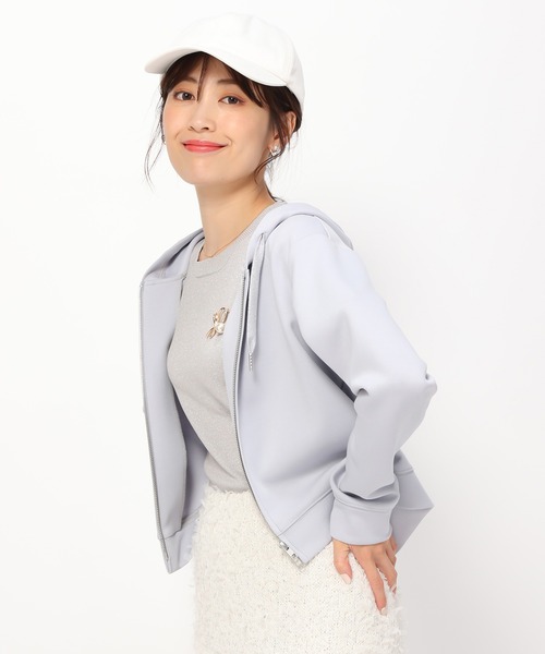 MISCH MASCH(ミッシュマッシュ)の「ダンボールニットパーカー/MM438203(Tシャツ/カットソー・レディース・モカ/ブラック/ライトブルー/グレー・S/M)」の14枚目の写真