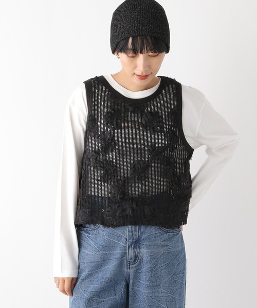 レプシィム　ベスト LEPSIM｜ギャザーWZIPベスト | Rakuten Fashion(楽天