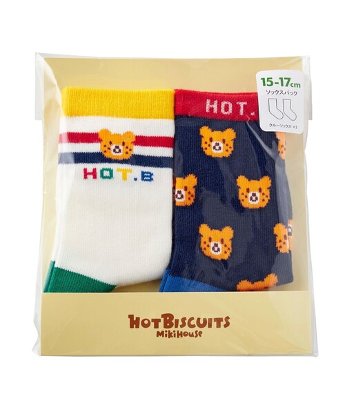 HOT BISCUITS（ホットビスケッツ）の「クルー丈 ソックスパック2足セット（ソックス/靴下・キッズ・マルチ/ブルー/ホワイト/ピンク・9-10cm/11-13cm/13-15cm/15-17cm/17-19cm）」の17枚目の写真