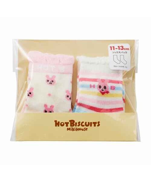 HOT BISCUITS（ホットビスケッツ）の「クルー丈 ソックスパック2足セット（ソックス/靴下・キッズ・マルチ/ブルー/ホワイト/ピンク・9-10cm/11-13cm/13-15cm/15-17cm/17-19cm）」の22枚目の写真