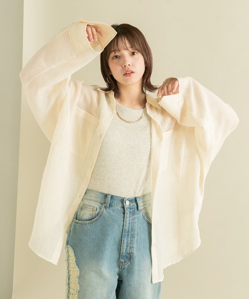 KBF(ケイビーエフ)の「RIBタンクトップ(タンクトップ・レディース・オートミール/チャコールグレー/グレー・ONE)」の9枚目の写真