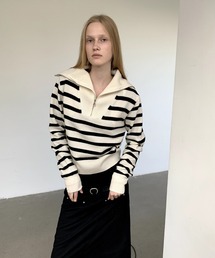 ハーフジップニット LON24a026