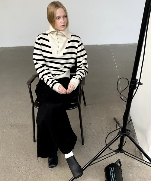 ハーフジップニット LON24a026-ファッション通販サイト-chuclla