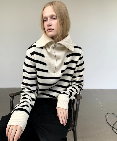 ハーフジップニット LON24a026-ファッション通販サイト-chuclla