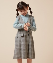 a.v.v（アーヴェヴェ）の「[160]タックフレアジャンスカ（ワンピース・キッズ）」