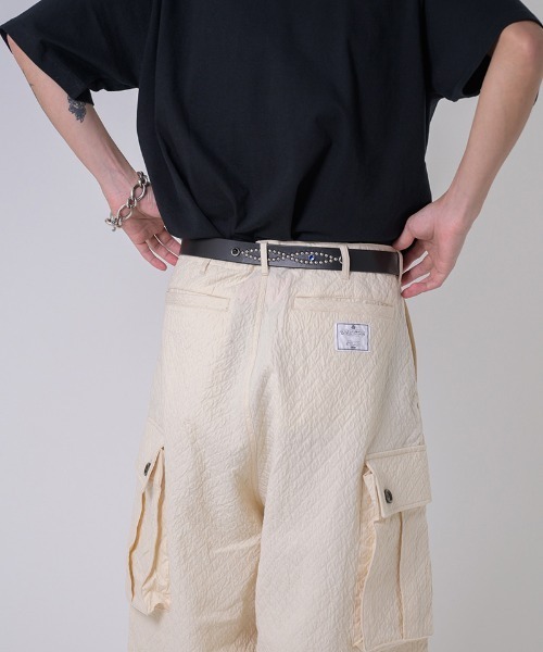 EFFECTEN(エフェクテン)の「mko12299-UTILITY Studs Leather Belt ベルト(ベルト・メンズ・ブラック・3/2)」の5枚目の写真