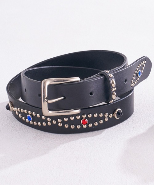 EFFECTEN(エフェクテン)の「mko12299-UTILITY Studs Leather Belt ベルト(ベルト・メンズ・ブラック・3/2)」の7枚目の写真