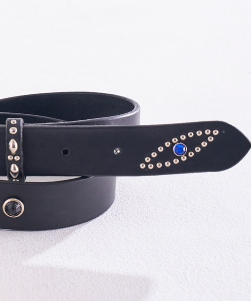 EFFECTEN(エフェクテン)の「mko12299-UTILITY Studs Leather Belt ベルト(ベルト・メンズ・ブラック・3/2)」の9枚目の写真