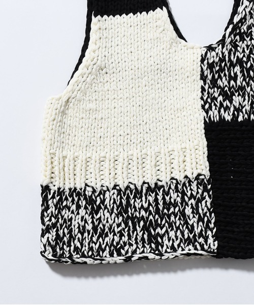 YENN（イエン）の「【YENN】PATCHWORK BUSTIER（ニット/セーター