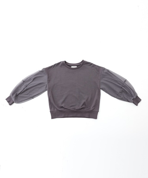 n'OrLABEL（ノアールレーベル）の「『チュールランタンスリーブスウェット』（スウェット・レディース・アイボリー/チャコール/グレイッシュブルー・FREE）」の7枚目の写真