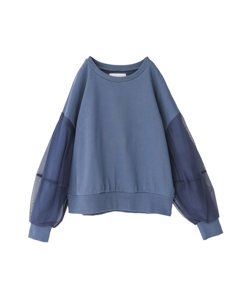 n'OrLABEL（ノアールレーベル）の「『チュールランタンスリーブスウェット』（スウェット・レディース・アイボリー/チャコール/グレイッシュブルー・FREE）」の19枚目の写真