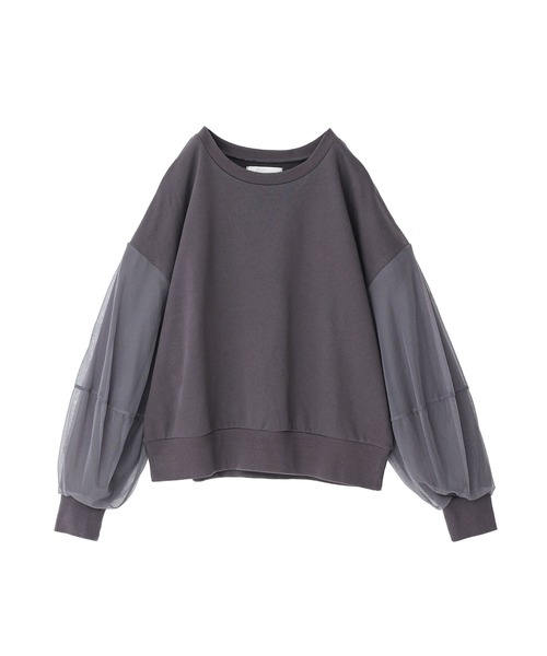 n'OrLABEL（ノアールレーベル）の「『チュールランタンスリーブスウェット』（スウェット・レディース・アイボリー/チャコール/グレイッシュブルー・FREE）」の17枚目の写真