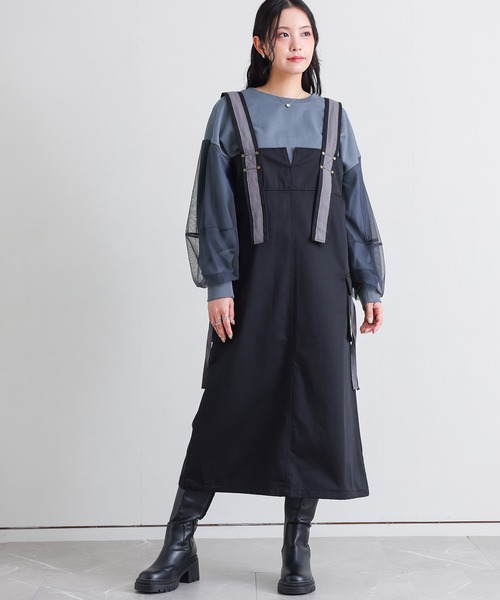 n'OrLABEL（ノアールレーベル）の「『チュールランタンスリーブスウェット』（スウェット・レディース・アイボリー/チャコール/グレイッシュブルー・FREE）」の14枚目の写真