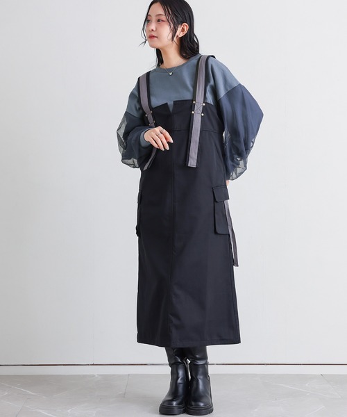 n'OrLABEL（ノアールレーベル）の「『チュールランタンスリーブスウェット』（スウェット・レディース・アイボリー/チャコール/グレイッシュブルー・FREE）」の15枚目の写真