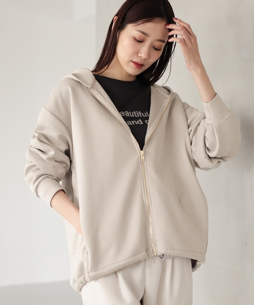 corporateworld zip パーカー GLOBAL WORK(グローバルワーク)の「ライトクッションZIP