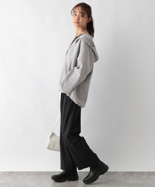 GLOBAL WORK（グローバルワーク）の「ライトクッションZIPパーカー/115482（パーカー・レディース・モカ/ブラック/グレイッシュベージュ/杢グレー・LARGE/MEDIUM）」の10枚目の写真