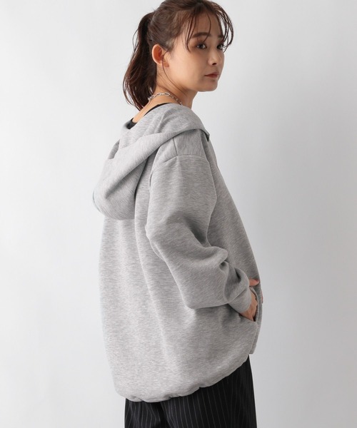 GLOBAL WORK（グローバルワーク）の「ライトクッションZIPパーカー/115482（パーカー・レディース・モカ/ブラック/グレイッシュベージュ/杢グレー・LARGE/MEDIUM）」の13枚目の写真