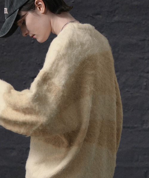 ENDER PRODUCTS（エンダープロダクツ）の「ストレイタムWジャガードウォッシャブルシャギーニット【ENDER PRODUCTS/エンダープロダクツ】（ニット/セーター・メンズ・ネイビー系/アイボリー系/レッド系・L/M）」の2枚目の写真