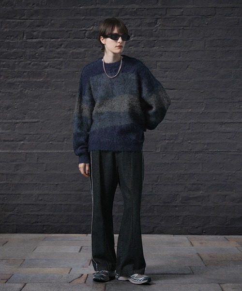 ENDER PRODUCTS（エンダープロダクツ）の「ストレイタムWジャガードウォッシャブルシャギーニット【ENDER PRODUCTS/エンダープロダクツ】（ニット/セーター・メンズ・ネイビー系/アイボリー系/レッド系・L/M）」の5枚目の写真