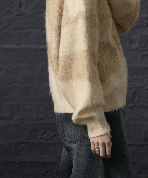 ENDER PRODUCTS（エンダープロダクツ）の「ストレイタムWジャガードウォッシャブルシャギーニット【ENDER PRODUCTS/エンダープロダクツ】（ニット/セーター・メンズ・ネイビー系/アイボリー系/レッド系・L/M）」の13枚目の写真