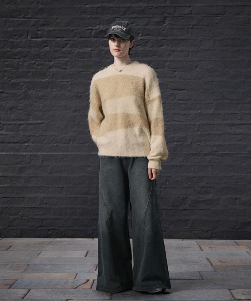 ENDER PRODUCTS（エンダープロダクツ）の「ストレイタムWジャガードウォッシャブルシャギーニット【ENDER PRODUCTS/エンダープロダクツ】（ニット/セーター・メンズ・ネイビー系/アイボリー系/レッド系・L/M）」の10枚目の写真