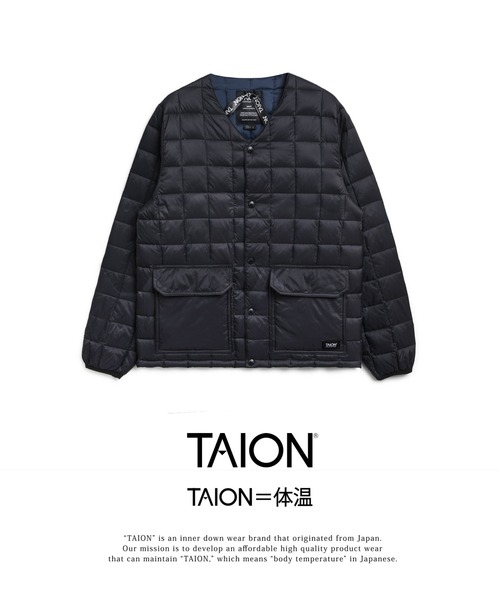 【TAION(タイオン)】〈ユニセックス〉マウンテン Vネック ダウンカーディガン（カーディガン/ボレロ）｜TAION（タイオン）