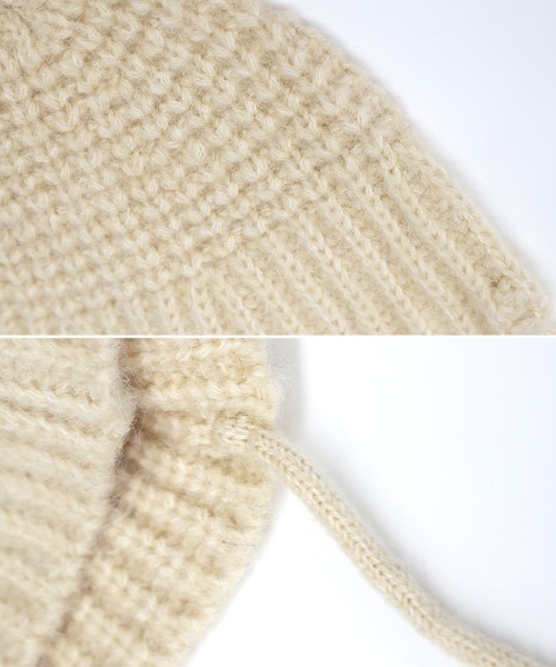 select MOCA(セレクトモカ)の「紐付きニット帽(ニットキャップ/ビーニー・レディース・ブラウン/ブラック/アイボリー・FREE)」の18枚目の写真