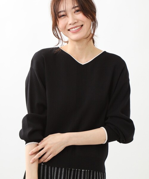 【セール】【WEB限定カラーあり／手洗い可／セットアップ可】ゆるめフォルムニット（ニット/セーター）｜Reflect（リフレクト）