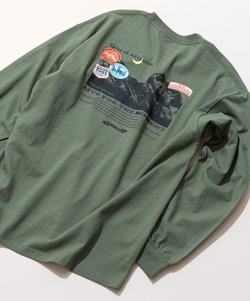 ragged mountain(ラギットマウンテン)の「【RAGGED MOUNTAIN/ラギットマウンテン】バックプリント ロングスリーブTシャツ(Tシャツ/カットソー・メンズ・ブラック/ホワイト/カーキ/グレイッシュブルー・X-LARGE/LARGE/MEDIUM)」の3枚目の写真