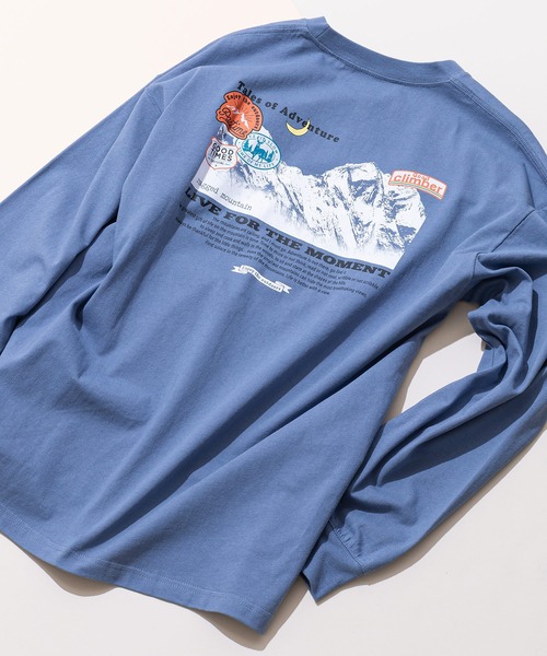 ragged mountain(ラギットマウンテン)の「【RAGGED MOUNTAIN/ラギットマウンテン】バックプリント ロングスリーブTシャツ(Tシャツ/カットソー・メンズ・ブラック/ホワイト/カーキ/グレイッシュブルー・X-LARGE/LARGE/MEDIUM)」の4枚目の写真