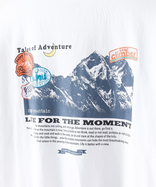 ragged mountain(ラギットマウンテン)の「【RAGGED MOUNTAIN/ラギットマウンテン】バックプリント ロングスリーブTシャツ(Tシャツ/カットソー・メンズ・ブラック/ホワイト/カーキ/グレイッシュブルー・X-LARGE/LARGE/MEDIUM)」の11枚目の写真
