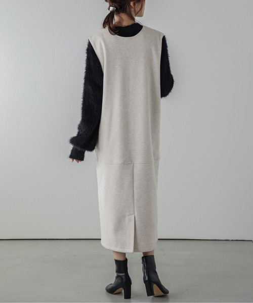 La-gemme（ラジェム）の「Vネックジャンパースカート（ジャンパースカート・レディース・オートミール/グレー/ブラウン/ブラック・フリー）」の20枚目の写真