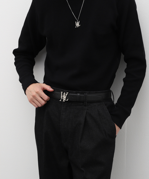 WOOALONG(ウアロン)の「【WOOALONG/ウアロン】signature Logo Leather Belt / SD5AAB322(ベルト・メンズ・ブラック系その他・FREE)」の8枚目の写真
