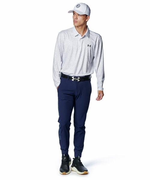 UNDER ARMOUR(アンダーアーマー)の「UAプレーオフ プリント ロングスリーブ ポロ(ゴルフ/メンズ)(ポロシャツ・メンズ・ホワイト・L/XL/2XL/M)」の3枚目の写真