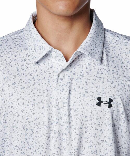 UNDER ARMOUR(アンダーアーマー)の「UAプレーオフ プリント ロングスリーブ ポロ(ゴルフ/メンズ)(ポロシャツ・メンズ・ホワイト・L/XL/2XL/M)」の4枚目の写真