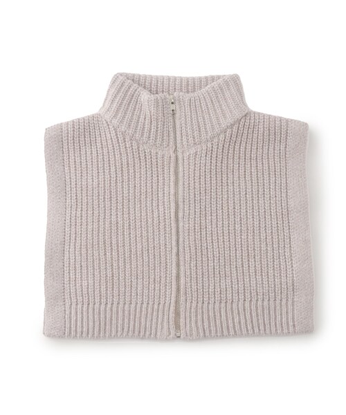 SHOO・LA・RUE（シューラルー）の「◆レイヤード風コーデが楽しめる ニットネックウォーマー（ネックウォーマー/スヌード・レディース・グレー/ブラック/ベージュ・00）」の3枚目の写真