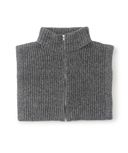 SHOO・LA・RUE（シューラルー）の「◆レイヤード風コーデが楽しめる ニットネックウォーマー（ネックウォーマー/スヌード・レディース・グレー/ブラック/ベージュ・00）」の5枚目の写真